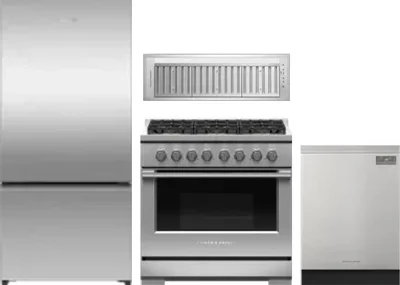 4 Piece Package Includes Refrigerator, Range, Hood And Dishwasher